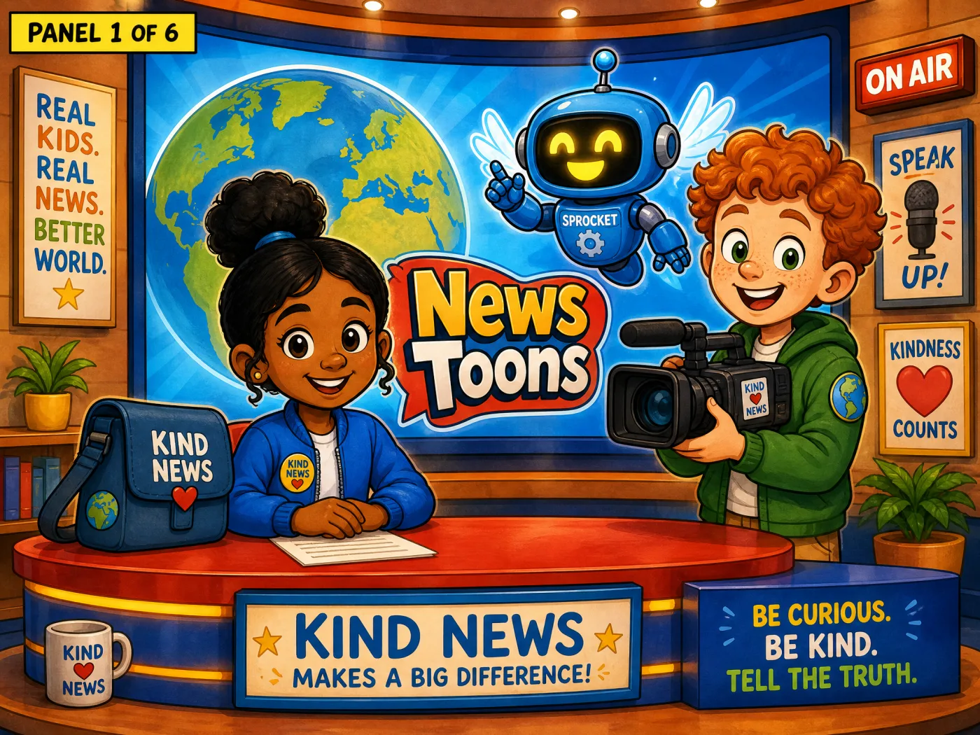 Panel 1: Studio Welcome