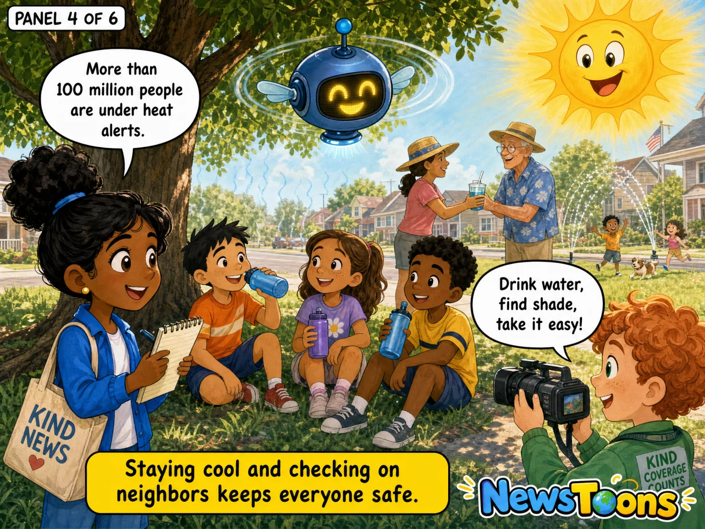 Panel 4: A Very, Very Hot Day