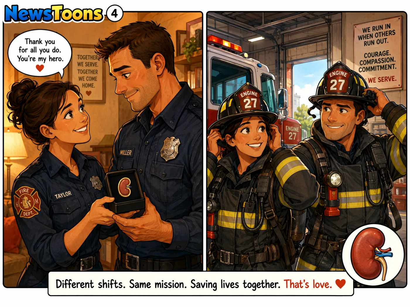 Panel 4: Firefighter's Gift