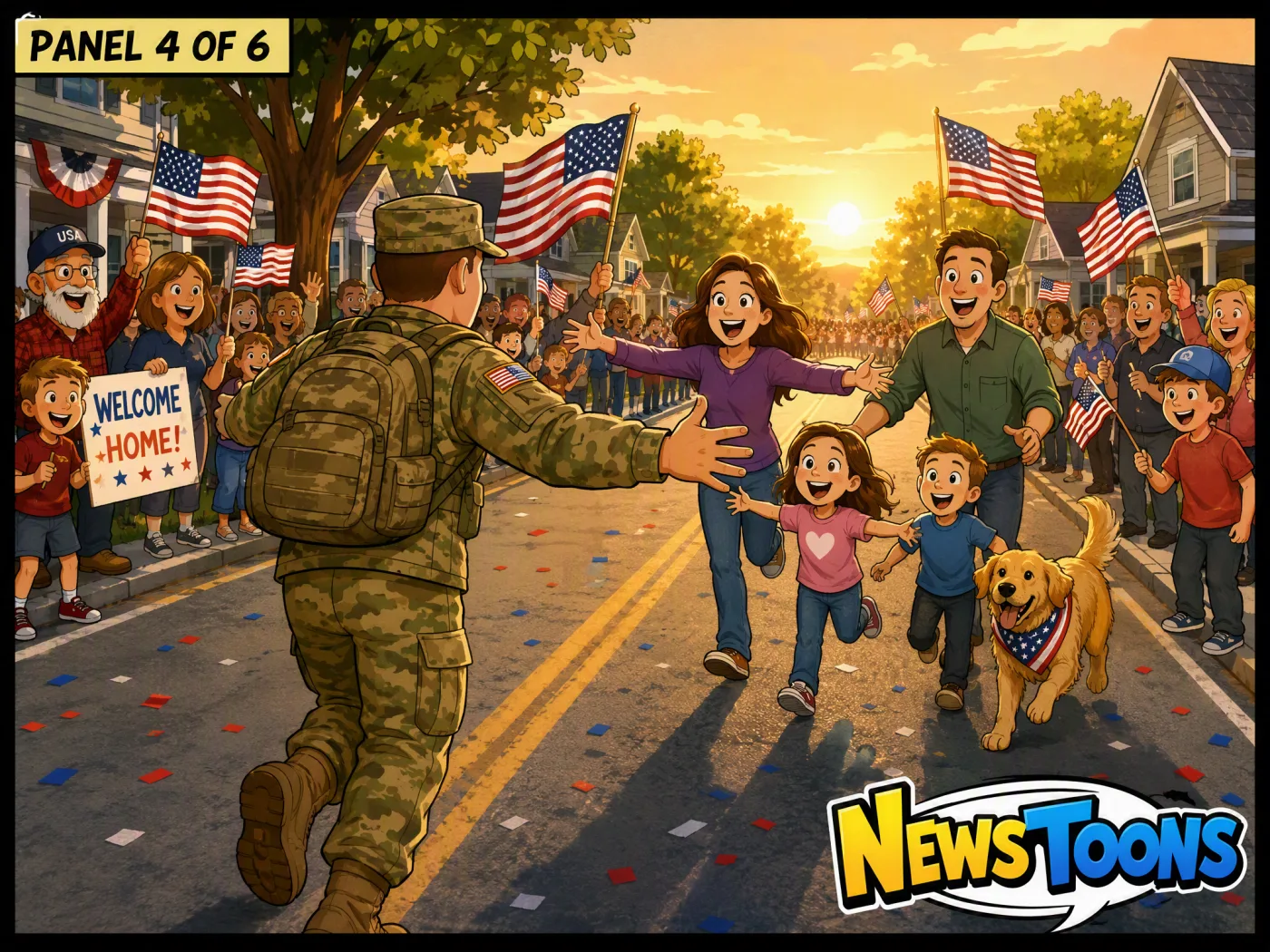 Panel 4: Homecoming