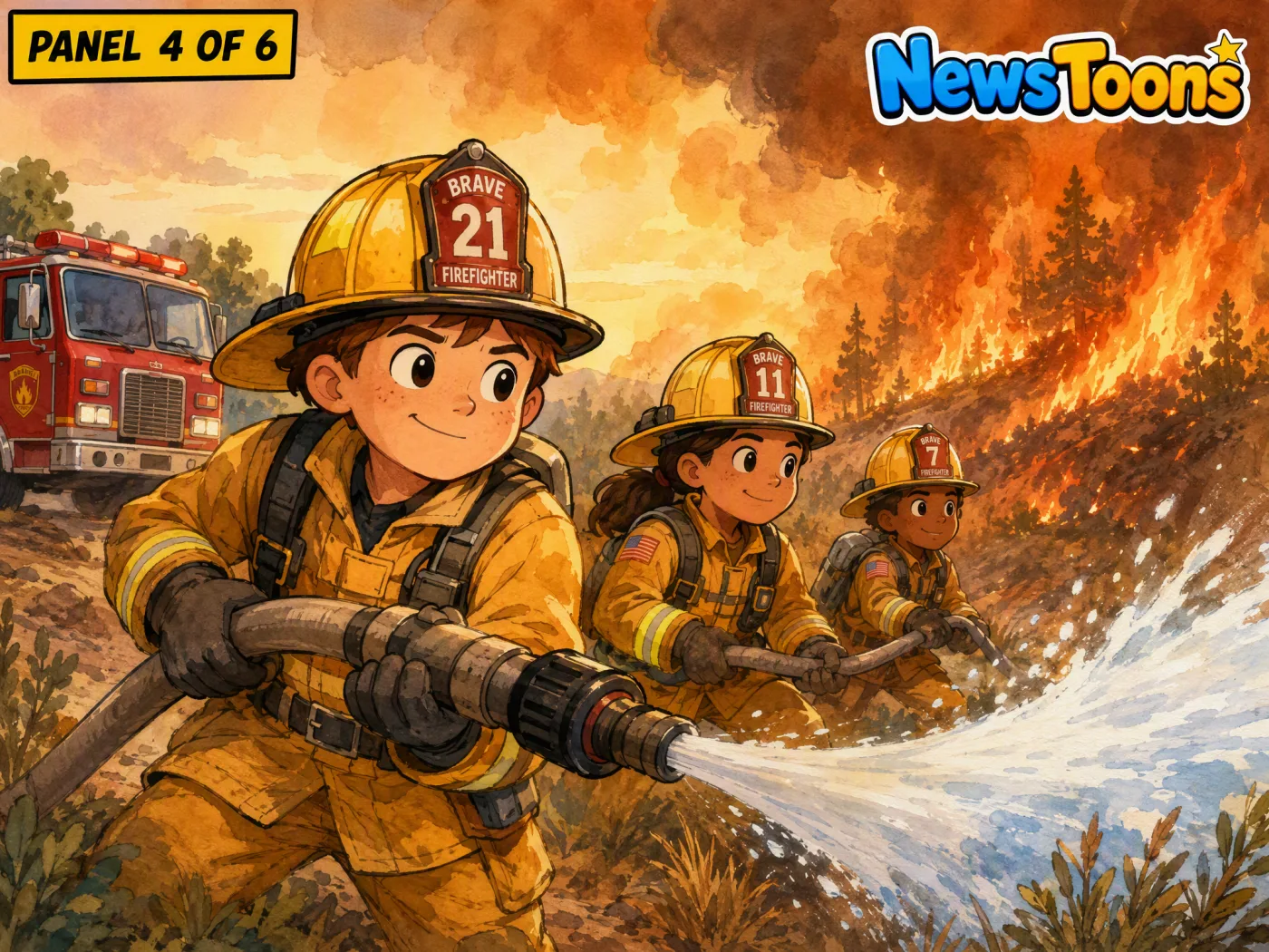 Panel 4: Wildfire Fighters