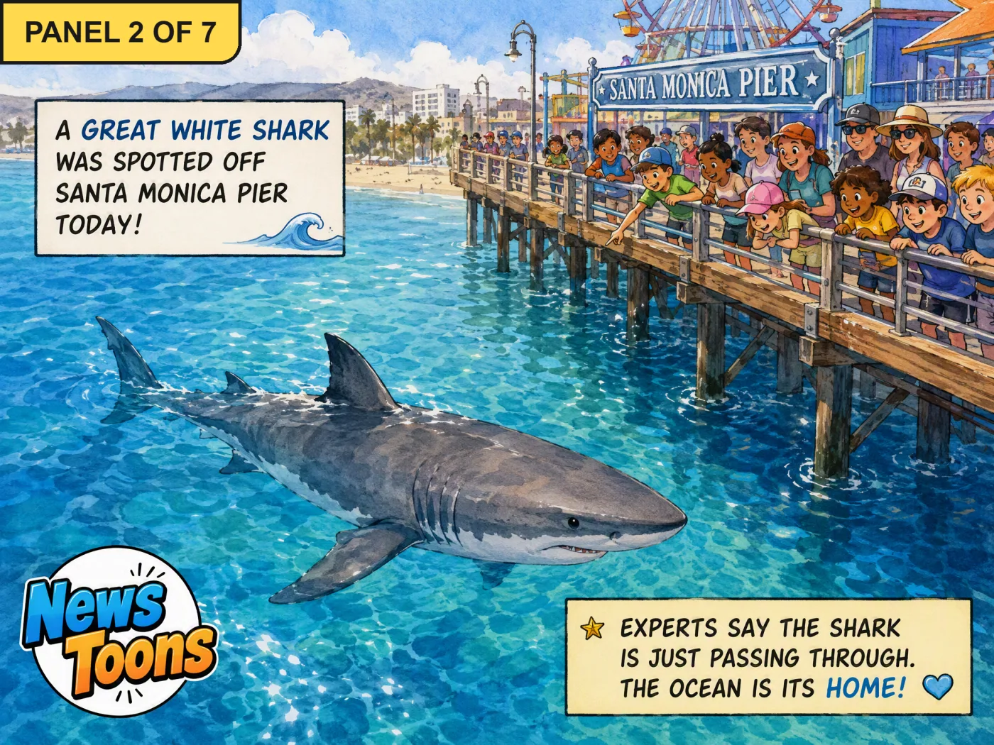 Panel 2: Great White Shark