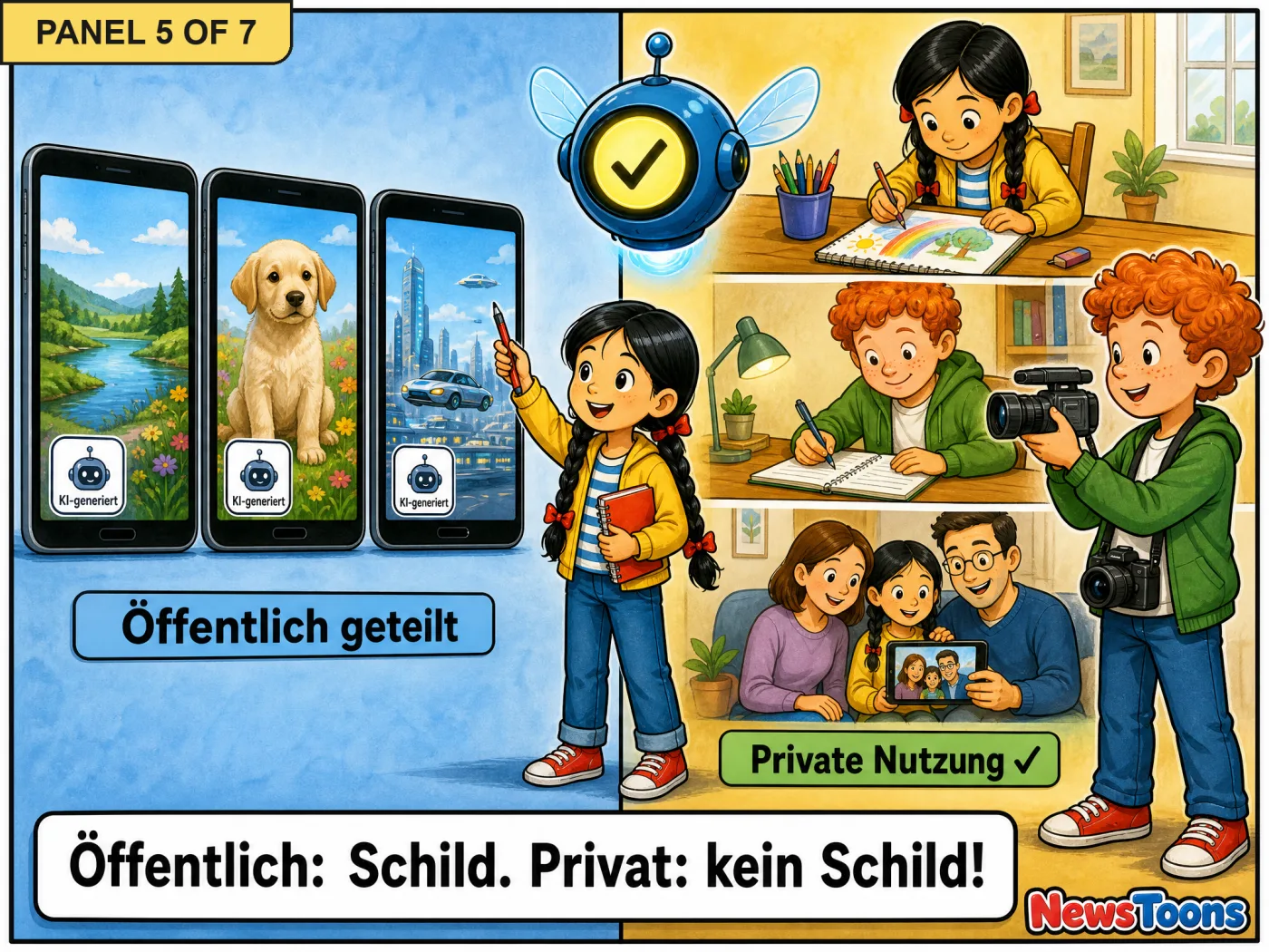 Panel 5: Wer braucht das Schild?