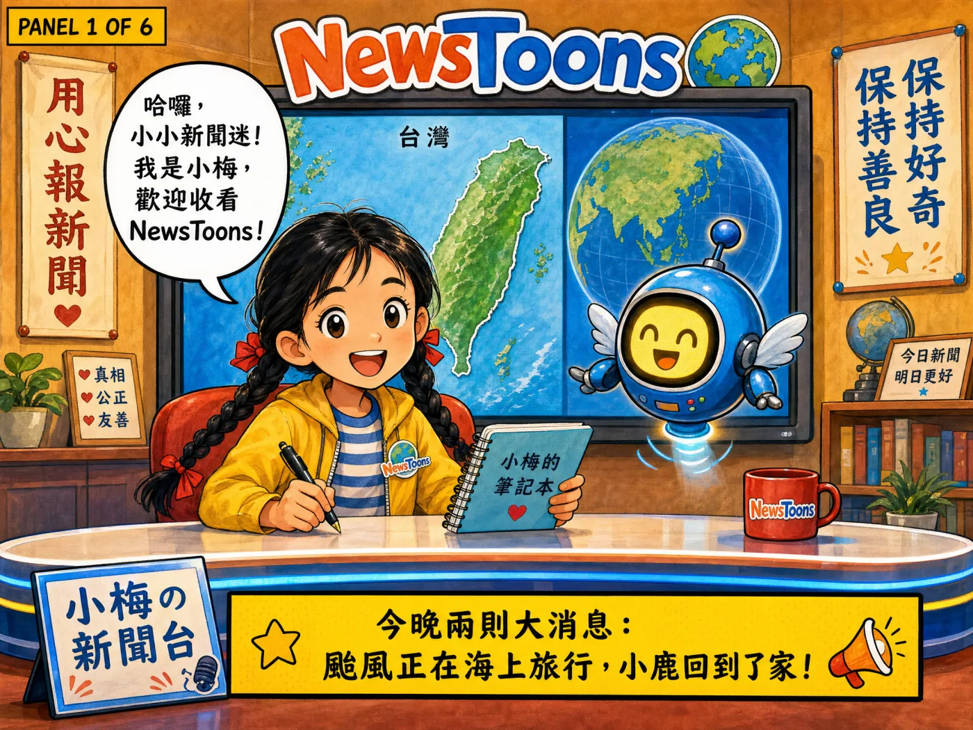 Panel 1: Studio Welcome